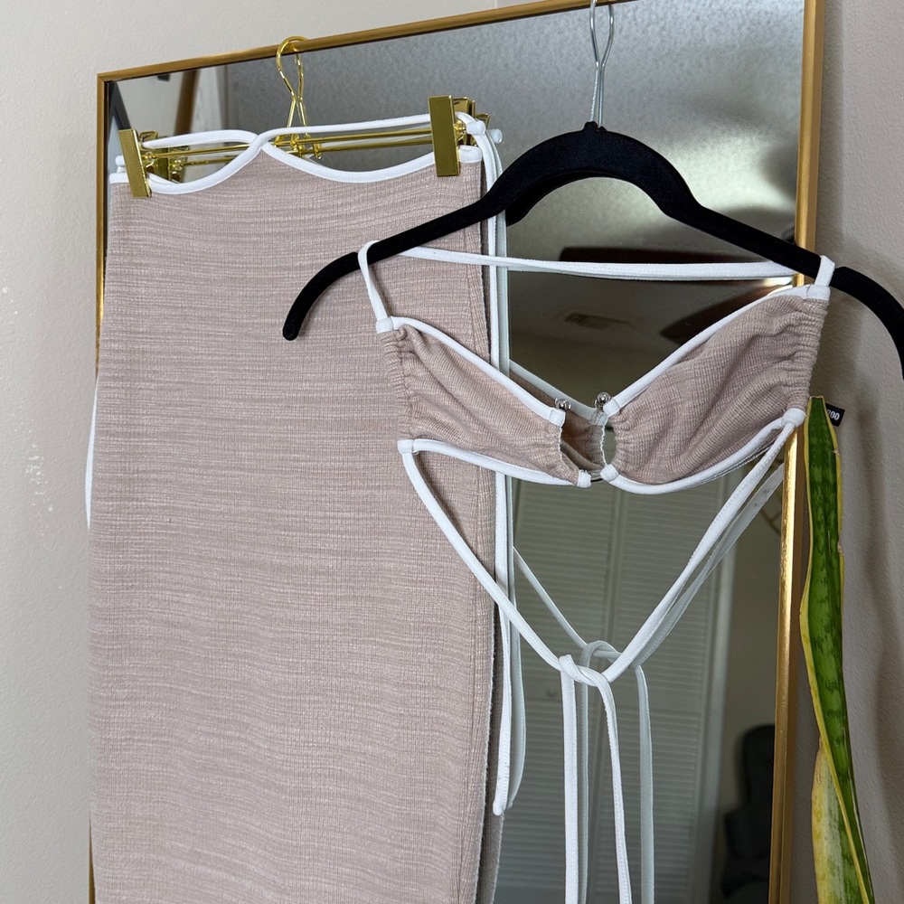 BabyBoo Lelita Beige Knit Maxi Skirt Set - Picture 6 of 10